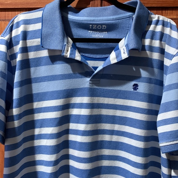 Izod Advantage Performance Natural stretch striped polo szXXL - Picture 2 of 8